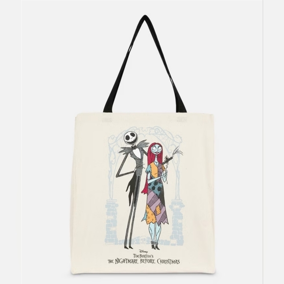 Disney White Tote Bag - The Nightmare Before Christmas Reusable - Picture 1 of 2